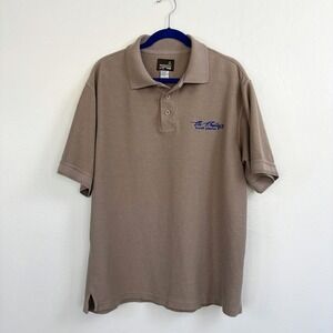 Vtg Aviation Embroidered Polo Shirt Sweater‎ L Weekendz Off Cotton Workwear Dad